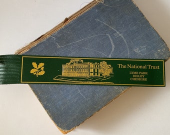 Lyme Park Cheshire leather bookmark - historic English house, preloved gift, book lover, book mark