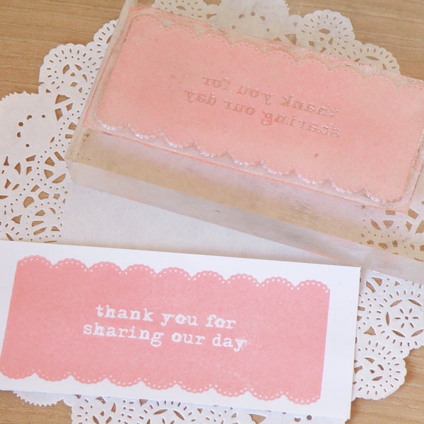 Thank you for sharing our day wedding stamp
