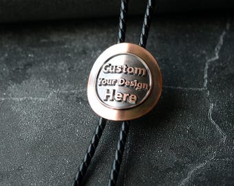 Accessoires country cowboy, cravate bolo en cuir corde personnalisée, cravate cowboy, collier monogramme fendu à personnaliser, cravate bolo pour mariage homme