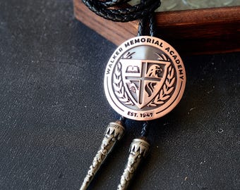 Bolo Tie avec logos d'entreprise personnalisés, Bolo Tie pour mariage, Collier Bolo Tie logo d'entreprise, Collier logo de coopération, Bolo Tie Logo Team