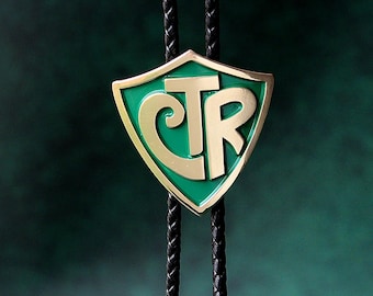 Latter-Day Saint CTR Bolo Tie Necklace, Southwestern Cowboy Necktie, Kids Bolo Tie,Boy/Girl bolo tie gift, Custom Name Necklace, CTR Gifts