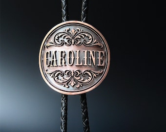 DESIGN YOUR OWN Custom Bolo Tie, Personalized Bolo tie for men wedding, Personalized Name Necklace, Personalized Logos Bolo Tie