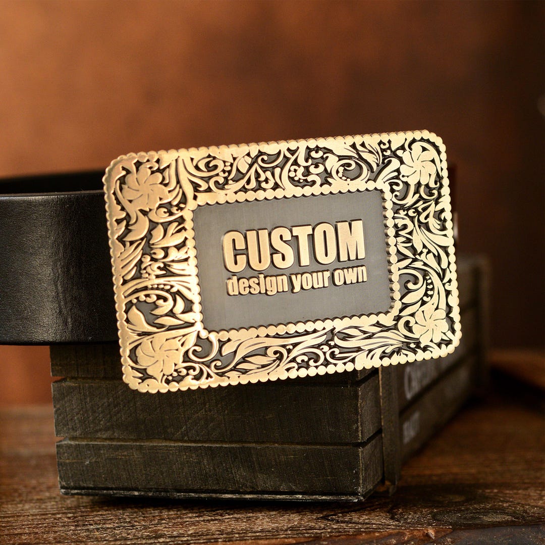 Personalized Cowboy Belt Buckle, Custom Initial Engraved Belt Buckle ...