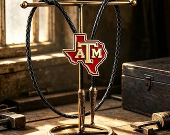 250e anniversaire des États-Unis, cravate Bolo Texas, personnalisation du collier cravate bolo carte des États-Unis, cravate bolo monogramme personnalisé, cadeau de collier contour de l'État d'origine,