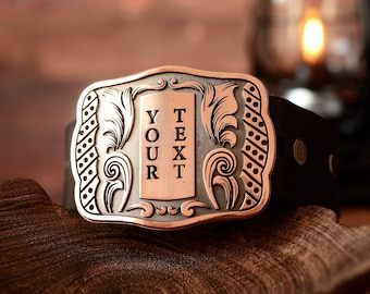 Fibbia per cintura western personalizzata, regalo per lo sposo, fibbia per cintura da uomo personalizzata, fibbia da cowboy incisa, regalo di Natale