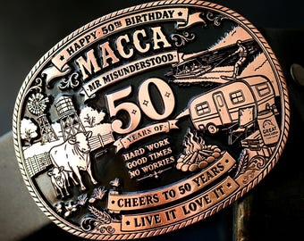 Boucle de ceinture personnalisée pour ferme, boucle de ceinture western avec nom, boucles de ceinture personnalisées avec logo d'entreprise/d'équipe/de coopération, boucle de ceinture personnalisée pour 50e anniversaire