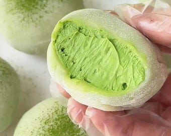 Ricetta del Mochi al Matcha con gelato al formaggio (PDF da scaricare) / Dessert gommoso al tè verde