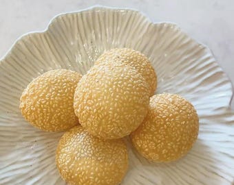 Receta de Jian Dui / Bolitas de sésamo crujientes y masticables (Postre chino)