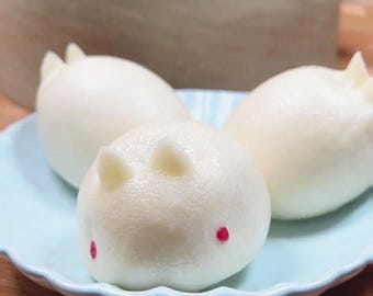 Receta de bollos al vapor con forma de conejito / Guía para hornear mantou suaves y esponjosos