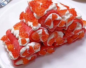 Mini Towel Cake Roll Recipe: Soft Fluffy Swiss Roll Dessert PDF Download