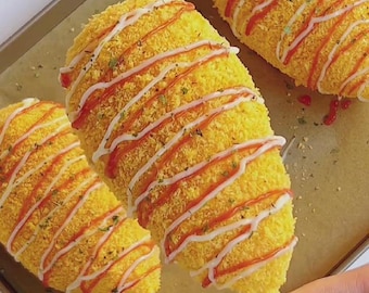 Receita de Cachorro-Quente Coreano de Batata em Milho (PDF para Download): Lanche de Rua Crocante com Queijo