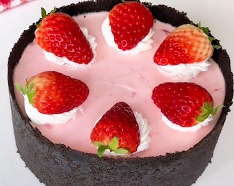 Easy Strawberry Mousse Cake RECIPE PDF Download: Light & Creamy Fruity Dessert
