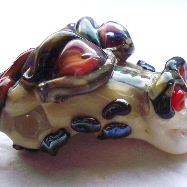 Lampwork Dragon's Head Bead - Glass Dragon SRAJD, GBUK, FHF