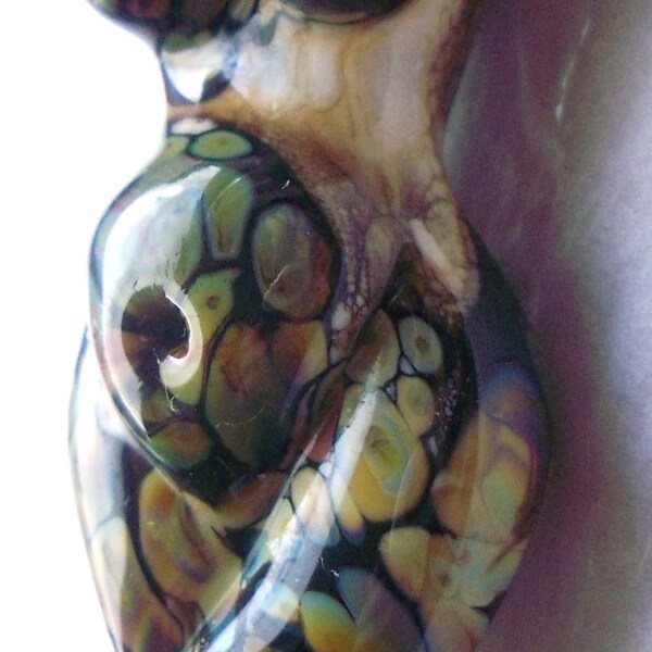 Glass Goddess Statue  - Lampwork Goddess Bead, Unusual Beads,  Goddess Sculpture SRAJD, GBUK, fhf