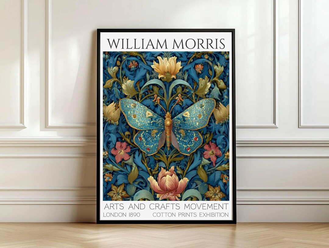 William Morris Butterfly Art Poster- Arts & Crafts Movement Home Decor ...