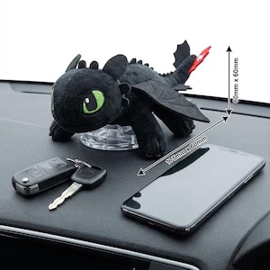 Black Dragon Car Dashboard Accessory – Fantasy Vehicle Decor for Cars & Motorcycles