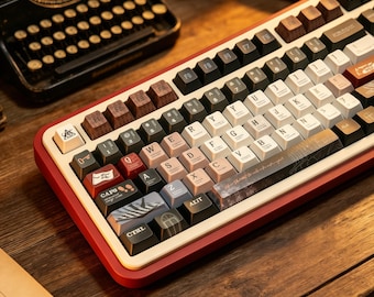 Set di 137 tasti a tema Magic Academy, in materiale PBT e profilo Cherry, tasti personalizzabili per tastiera meccanica, tasti per layout fai-da-te/tasti artistici