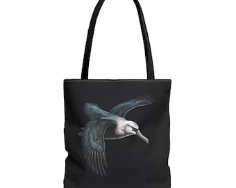 Albatros Illustration Einkaufstasche | Fliegen Seevogel Canvas Tote | Recyceltes Polyester