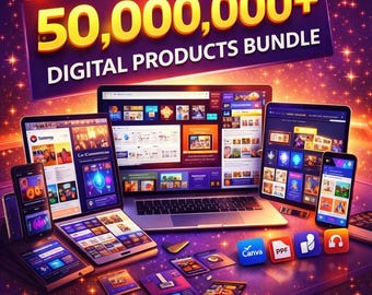 Über 50 Millionen digitale Produkte bündeln, PLR MRR Weiterverkaufsrechte (digitaler Download)