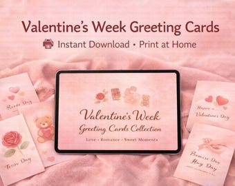 Valentinstagskarten-Bundle | Druckbare Liebesbriefe (PDF Download