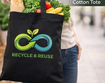 Umweltfreundliche Baumwolltasche Canvas Einkaufstasche | Wiederverwendbare Markttasche