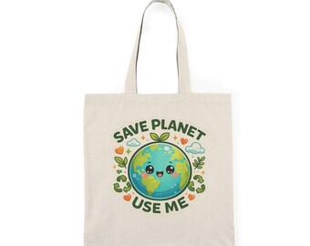 Save Planet Baumwoll Tragetasche | Umweltfreundliches Earth Design