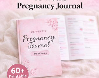 40 Wochen Schwangerschaft Journal | Planer zum ausdrucken, Baby Tracker (Digitaler Download)