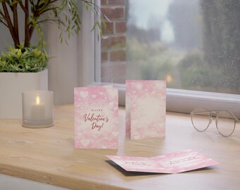Valentinstag Karte | Rosa Herz Aquarell Grußkarte
