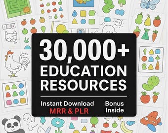 Kinder Lernaktivitäten Bundle: 30.000+ Homeschool Printables | Digitale Produkte