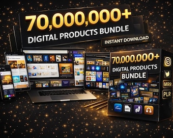 70 M+ Digitale Produkte bündeln | PLR MRR Wiederverkaufsrechte (Digitaler Download)