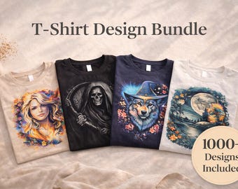 1000+ T-Shirt-Designs | PNG Grafiken Bundle, Kommerzielle Nutzung (Digitaler Download)