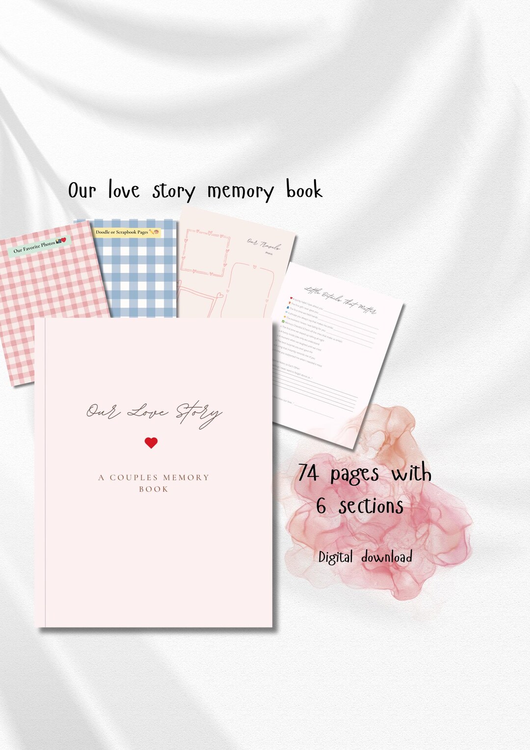 Couples Memory Book, Love Story Printable Journal (digital Download) - Etsy