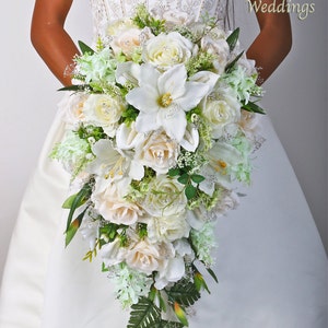 Love CHRISTIANA Wedding Bouquet Package Bridal Bridesmaid Groom Boutonnieres Corsages Keepsake Bouquets Roses Silk Floral Custom Flowers