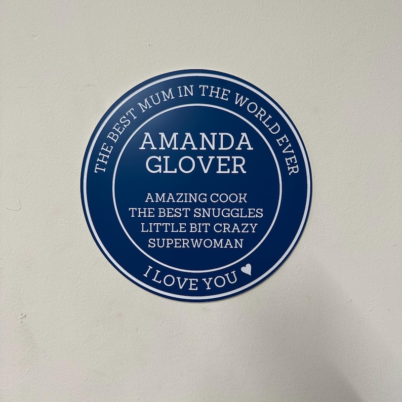 Personalised Blue Heritage Plaque | Novelty Blue Plaque Sign | Laser Engraved Acrylic 20cm | Fun Gift image 5