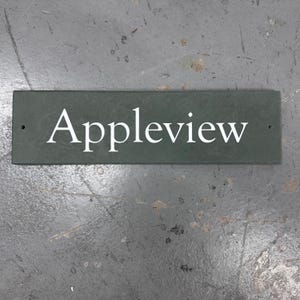 Large Smoky Green Slate Address Sign | Personalised 1 Line House Sign | 40.5 x 10cm image 5