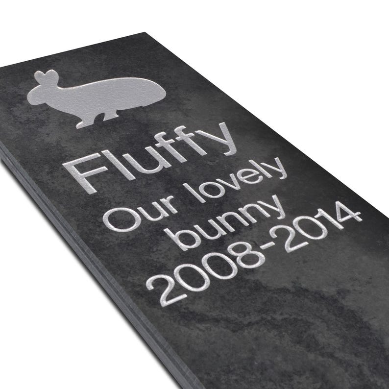 Personalised Pet Memorial Slate Stake | Smooth Slate Garden Marker | 30 x 10cm 画像 6