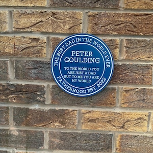 Personalised Blue Heritage Plaque | Novelty Blue Plaque Sign | Laser Engraved Acrylic 20cm | Fun Gift image 10