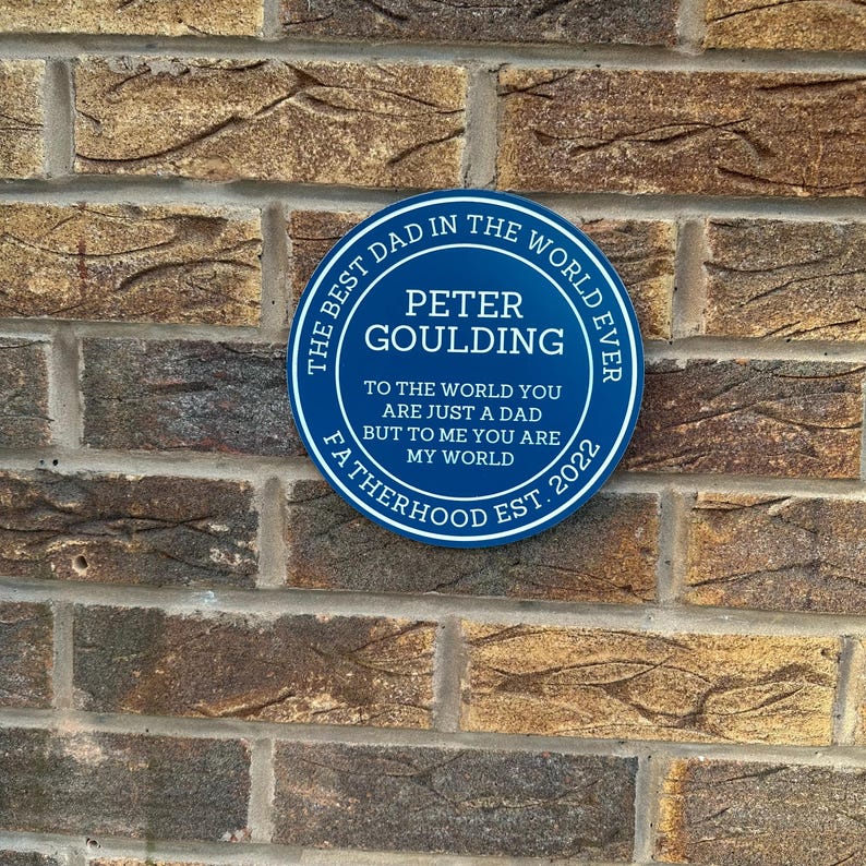 Personalised Blue Heritage Plaque | Novelty Blue Plaque Sign | Laser Engraved Acrylic 20cm | Fun Gift image 10