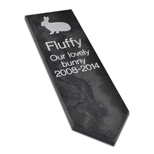 Personalised Pet Memorial Slate Stake | Smooth Slate Garden Marker | 30 x 10cm 画像 5