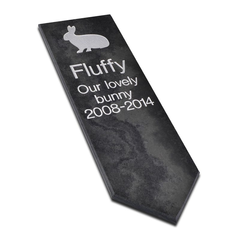 Personalised Pet Memorial Slate Stake | Smooth Slate Garden Marker | 30 x 10cm 画像 5