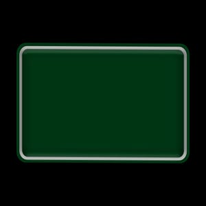 Puede incluir: Un letrero rectangular verde oscuro con esquinas redondeadas y un borde blanco fino. El letrero est&aacute; sobre un fondo negro s&oacute;lido, creando un alto contraste visual.
