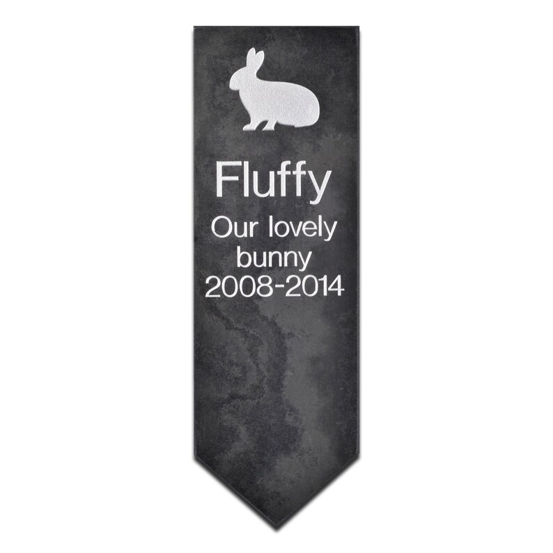 Personalised Pet Memorial Slate Stake | Smooth Slate Garden Marker | 30 x 10cm 画像 4