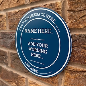 Personalised Blue Heritage Plaque | Novelty Blue Plaque Sign | Laser Engraved Acrylic 20cm | Fun Gift image 3