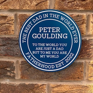 Personalised Blue Heritage Plaque | Novelty Blue Plaque Sign | Laser Engraved Acrylic 20cm | Fun Gift image 1