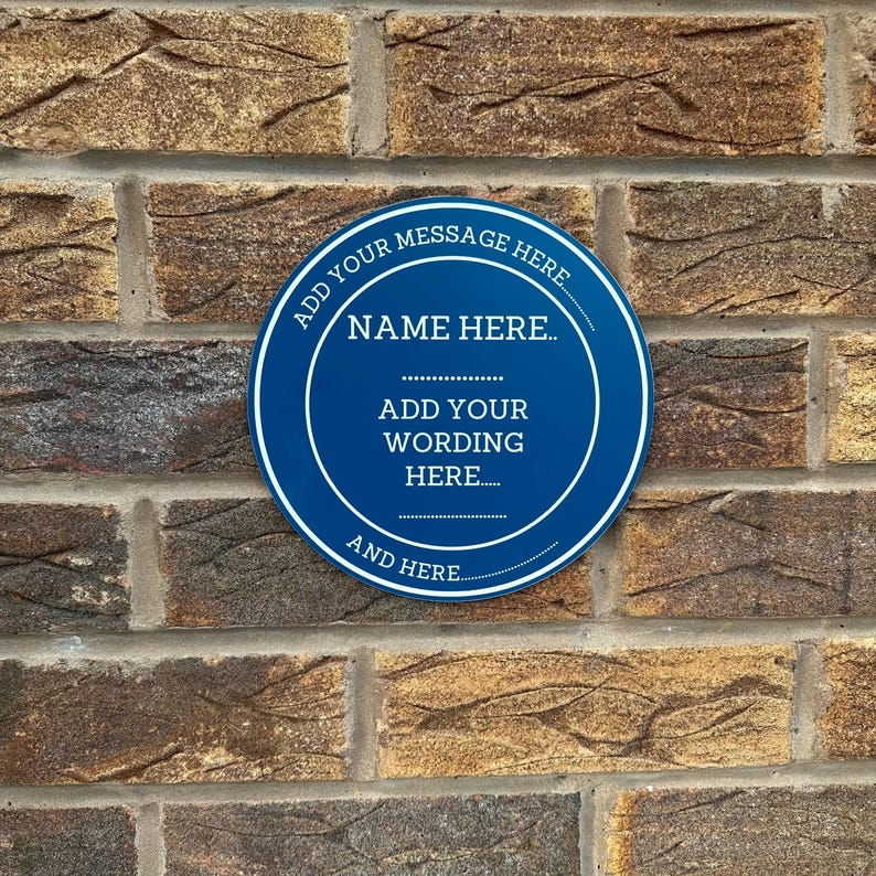 Personalised Blue Heritage Plaque | Novelty Blue Plaque Sign | Laser Engraved Acrylic 20cm | Fun Gift image 8