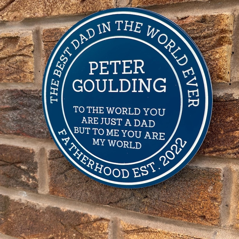 Personalised Blue Heritage Plaque | Novelty Blue Plaque Sign | Laser Engraved Acrylic 20cm | Fun Gift image 9