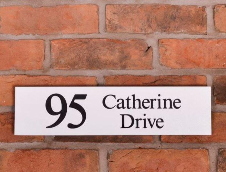 Personalised Granite Address Sign | 1 Line House Sign | 40.5 x 10cm | New Home Gift image 1