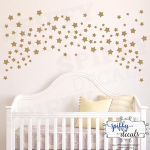 Stars Wall Decal Set of 150+ Wall Decal Vinyl Sticker Decor Confetti Nursery Bedroom Crib by Spiffy Decals