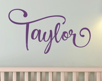 Nom Wall Decal - Personalized Name - Design Nursery Bedroom - Vinyl Sticker Decor par Spiffy Decals HBV1