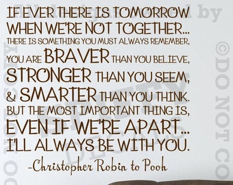 Winnie The Pooh Christopher Robin Quote Wall Decal